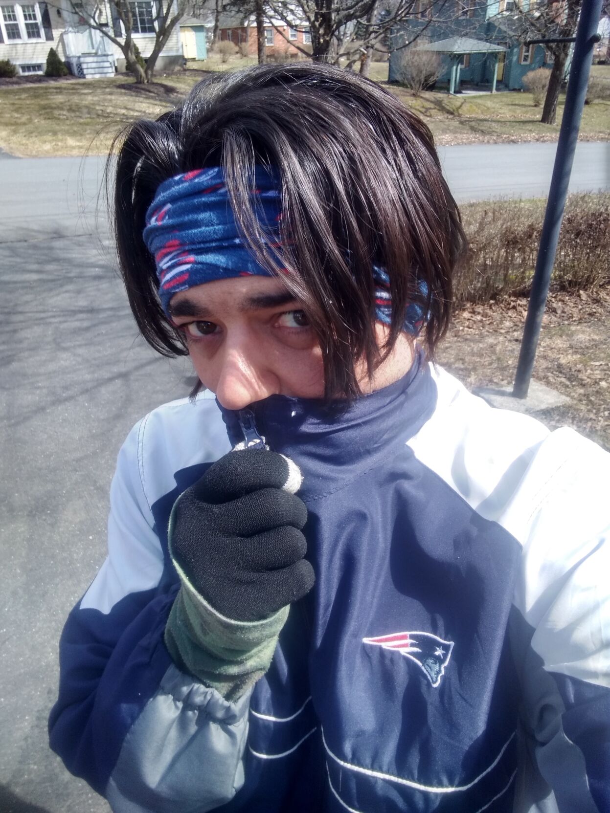 Mike Walsh runs outside